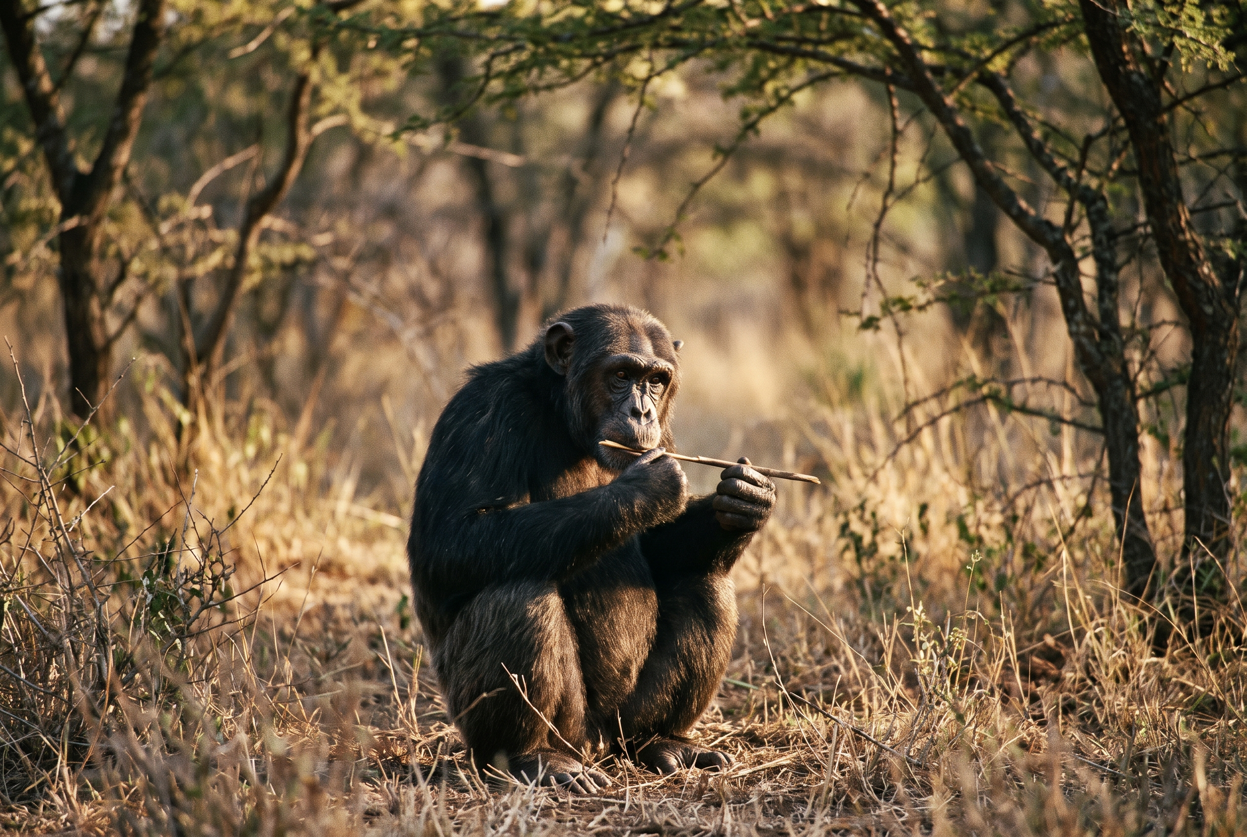 Watch, then have a go: chimpanzee mothers are teaching their young to use tools